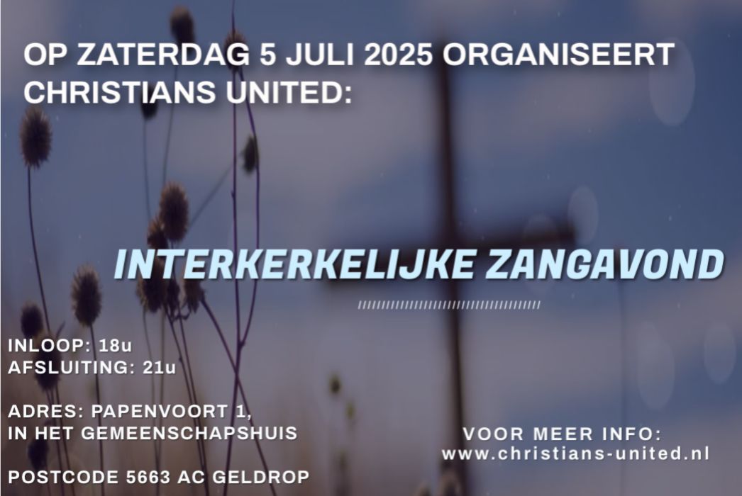 Zangavond 5 juli 2025